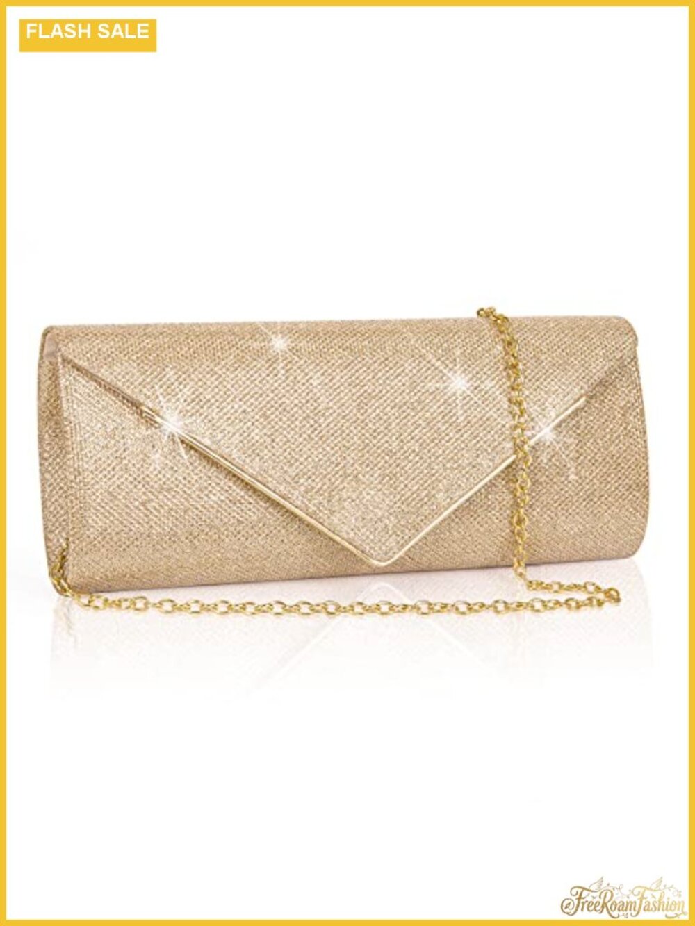 Sparkling Envelope Clutch for Women with Detachable Chain Evening Bag